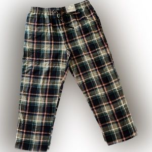 Stanford Men’s Olive Plaid Sleep Pants 100% Cotton size XL
